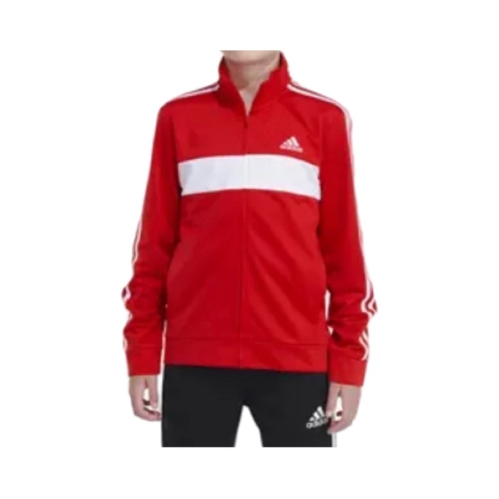 Adidas Boys Long Sleeve Full Zip Essential Tricot Jacket NWT Size M (10-12)
